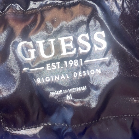 Guess Black Puffer Jacket Men’s Size M *Nwt* - Picture 3 of 5